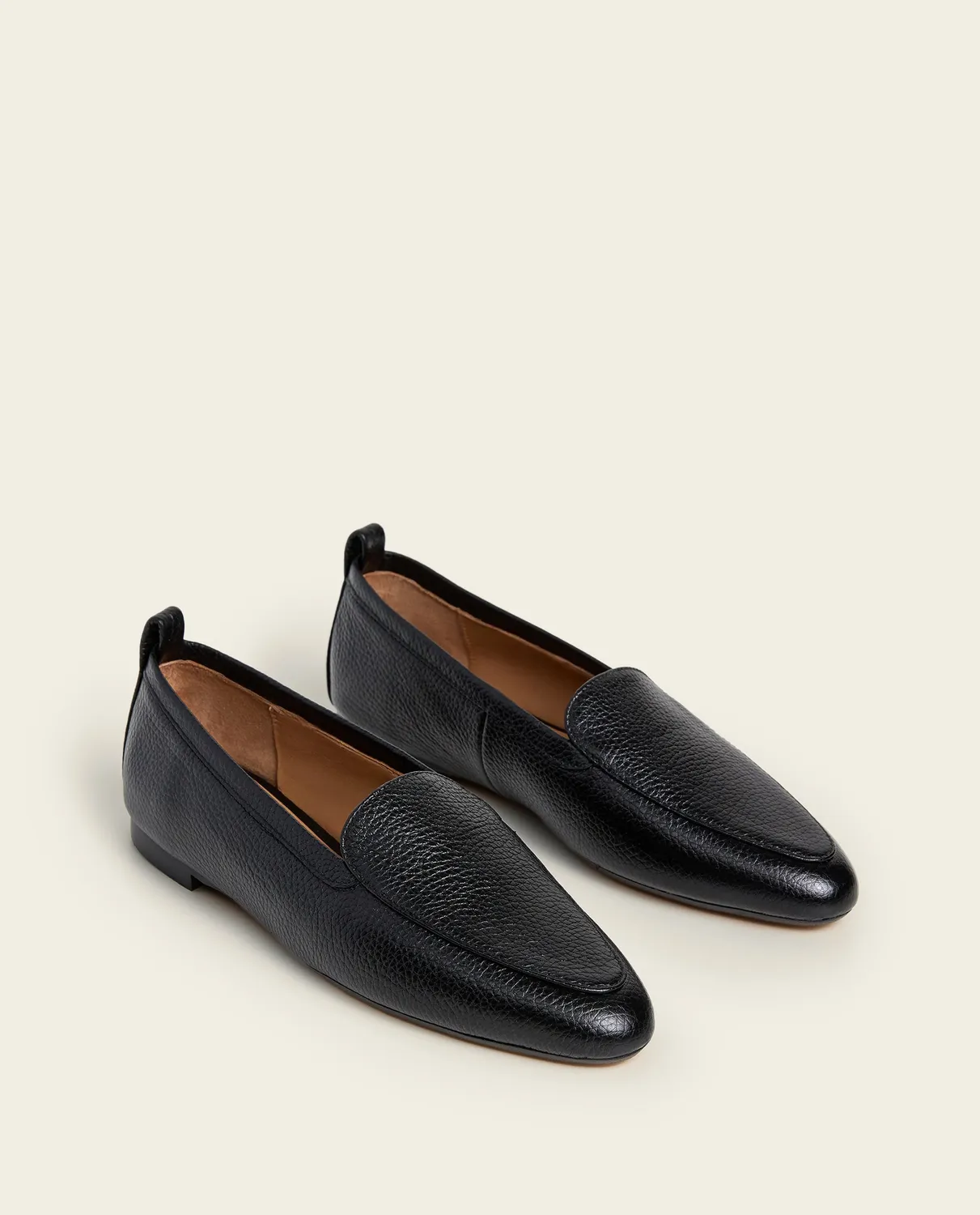 Flattered Cajsa loafers zwart nerfleer lage hak