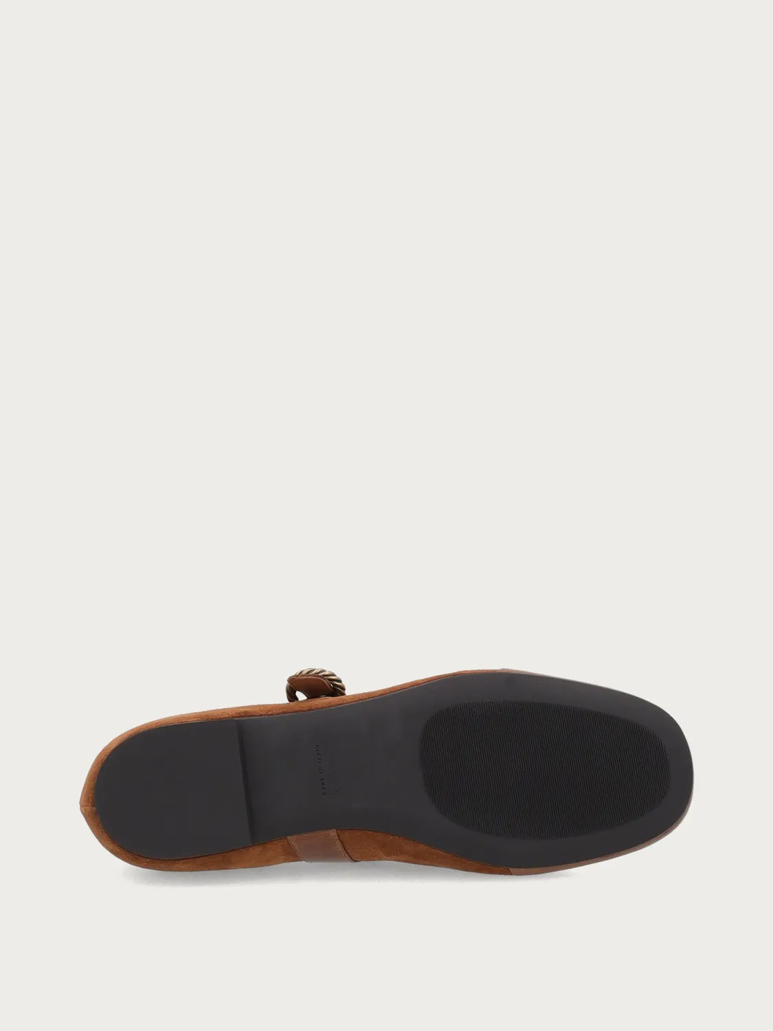 Frau Verona Mary Jane ballerina's lichtbruin suede