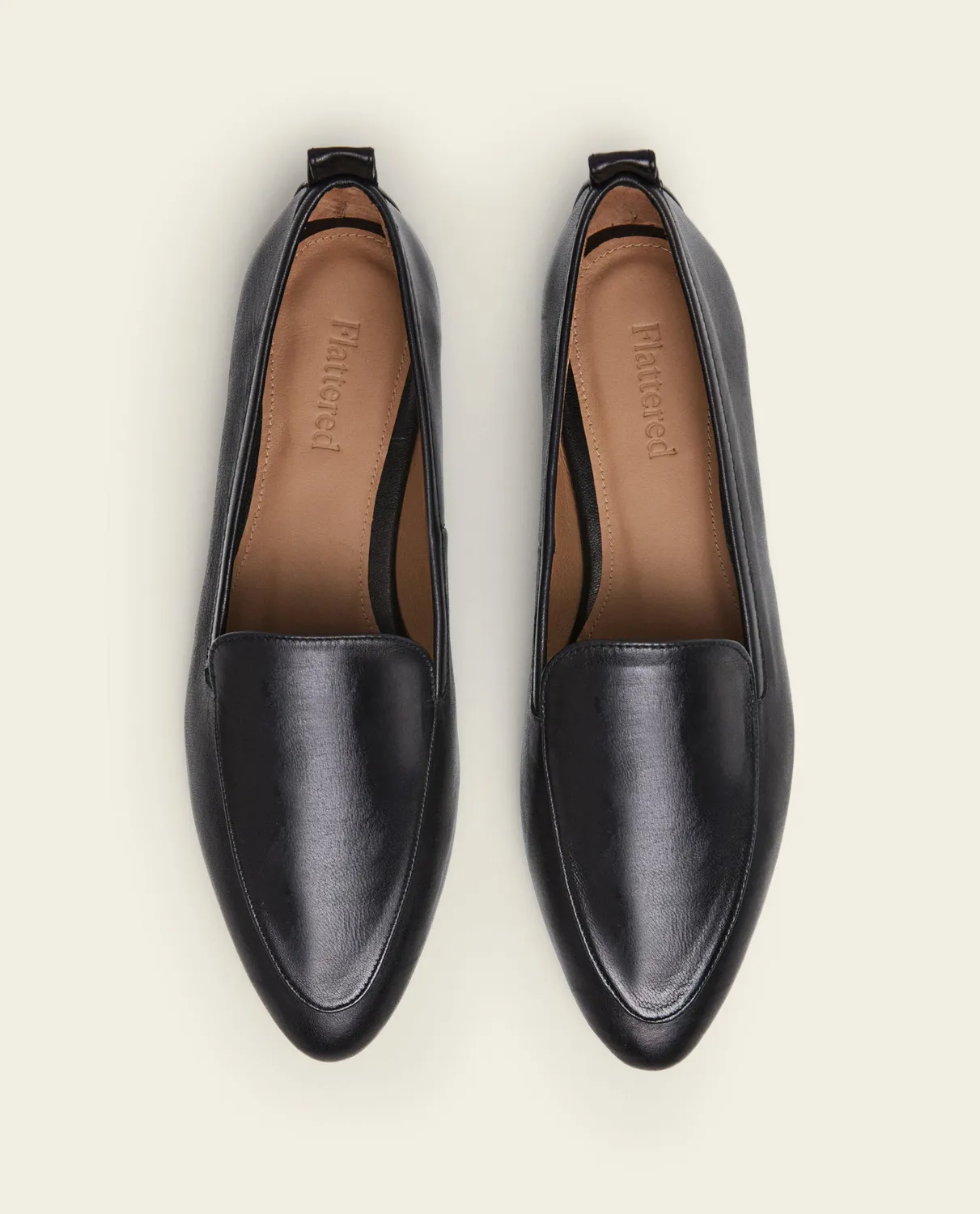 Flattered Cajsa Leather Black loafers zwart leer