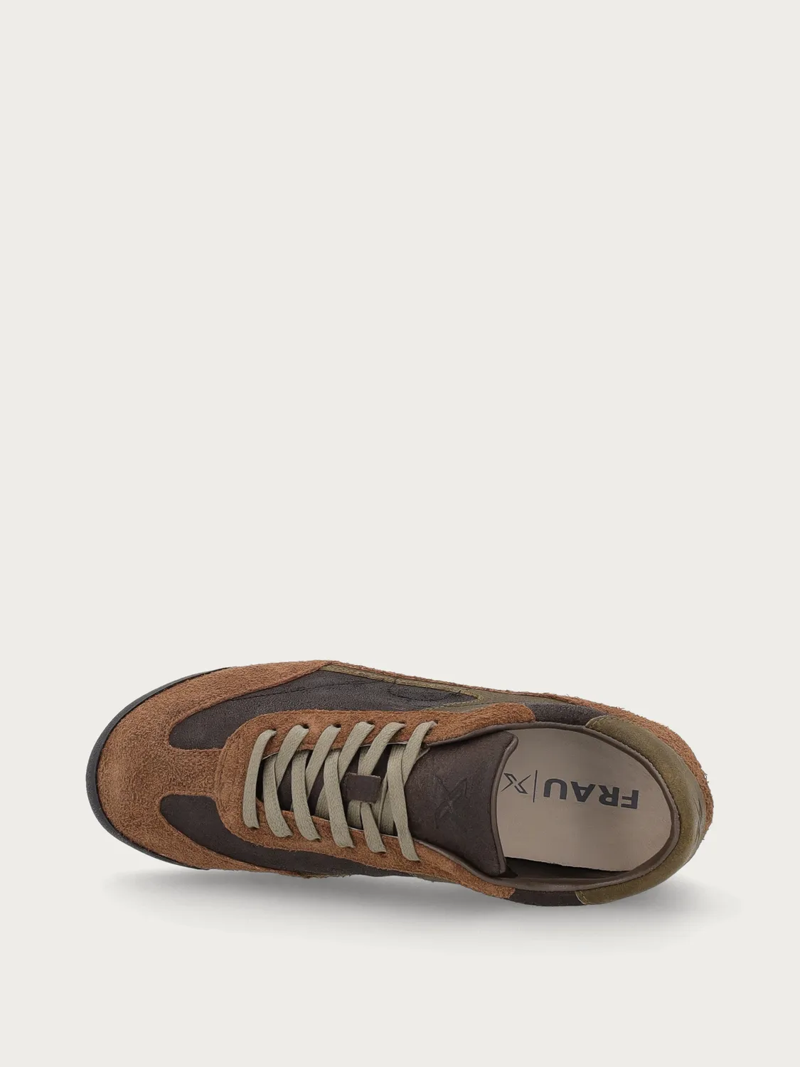 Frau Cross Hybrid sneakers heren bruin leer vintage