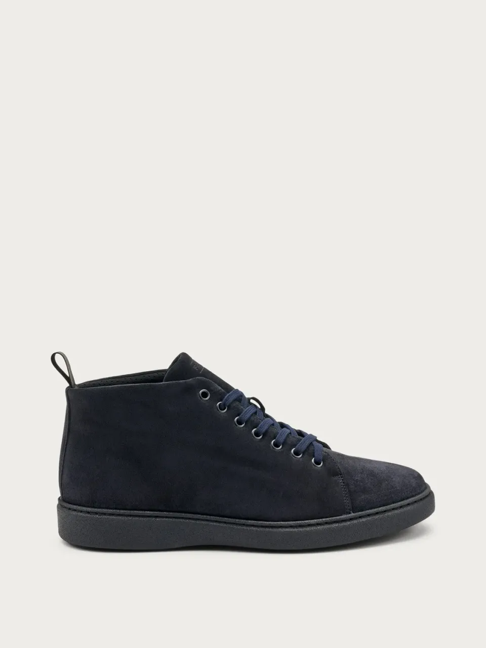 Frau Verona hoge veterschoenen blauw suède