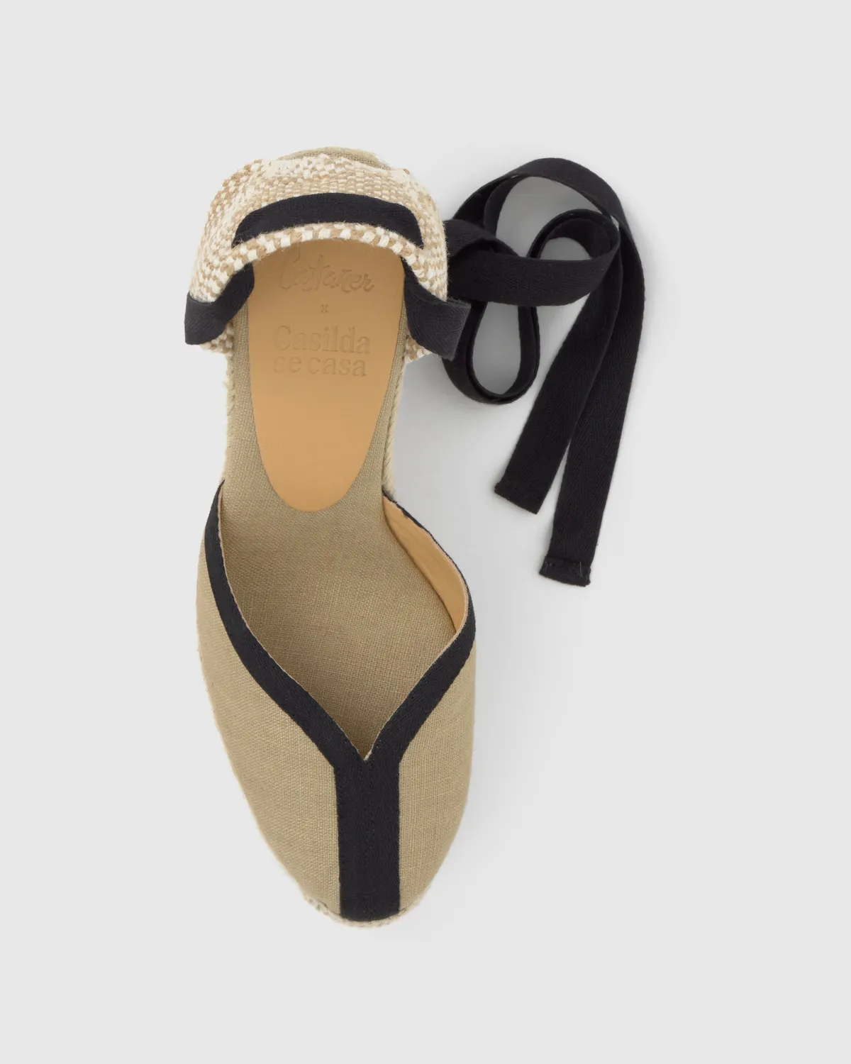 Castaner Carmen CSC/8ED/003 espadrille beige-zwart linnen