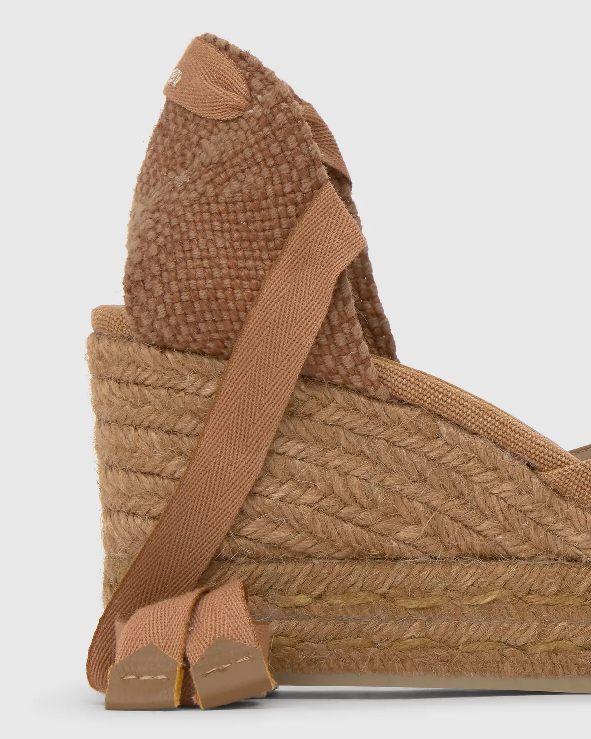 Castaner Chiara C/6ED/002 espadrille sleehak walnoot canvas