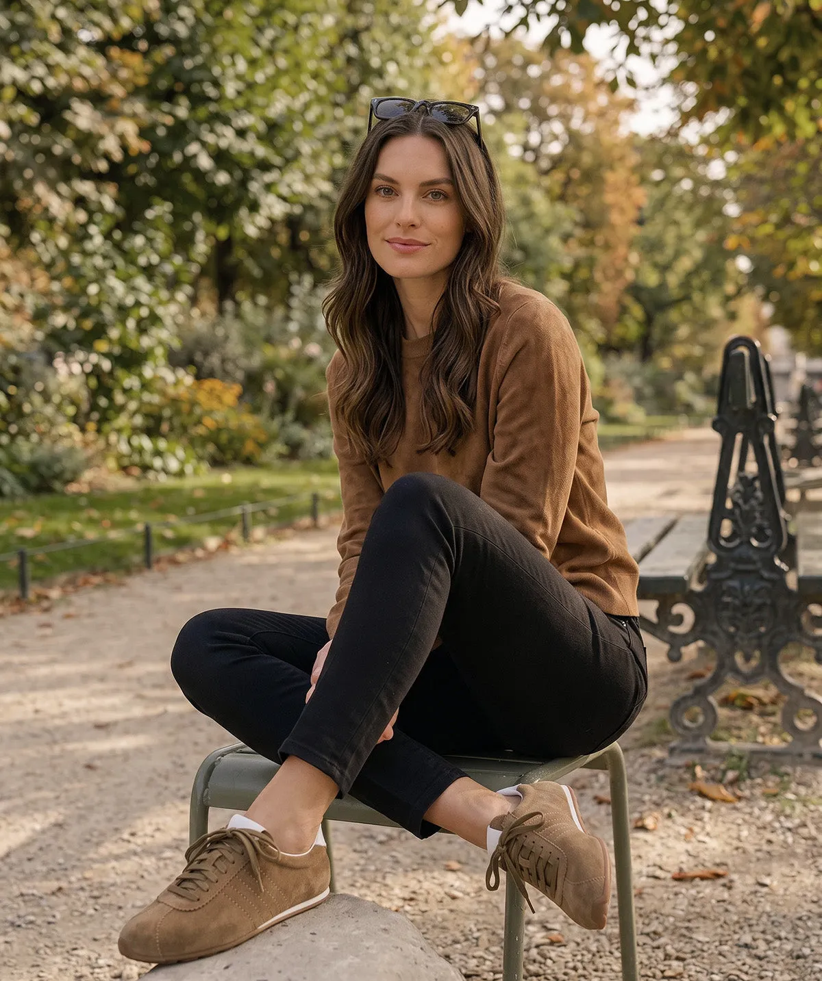 Finsbury ÉLÉNA Beige sneakers dames tennisstijl
