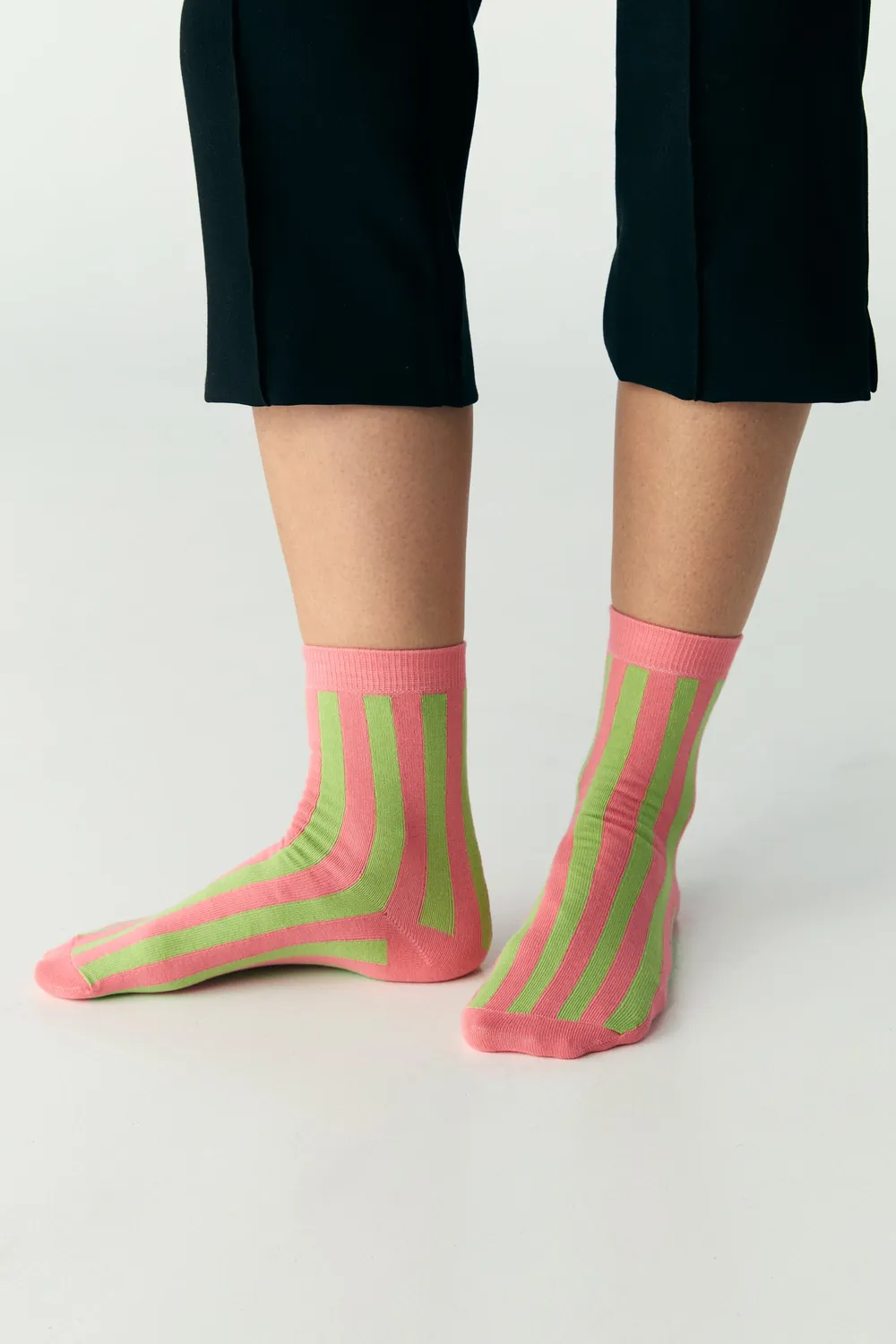 Jutelaune Stripe sokken watermelon biologisch katoen