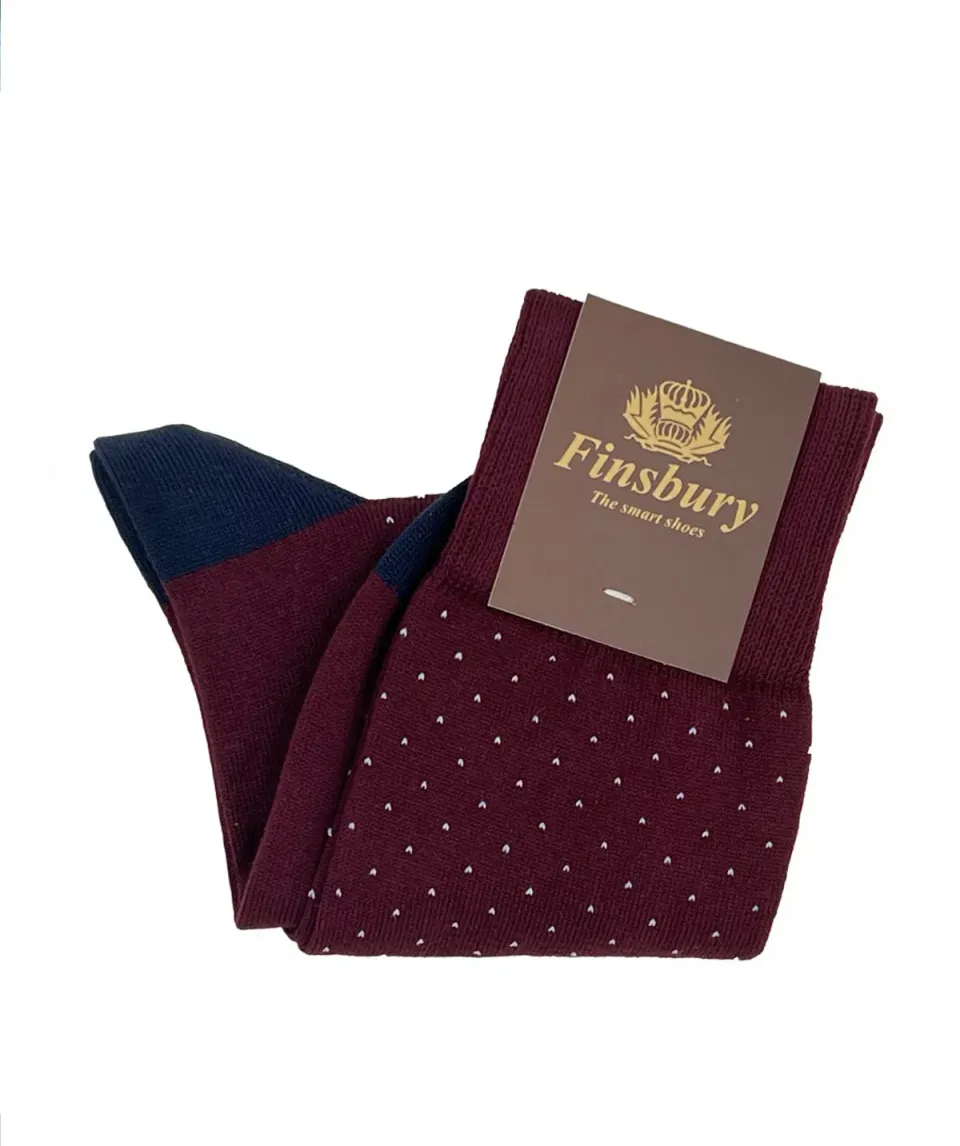 Finsbury sokken bordeaux-navy katoen 7 paar