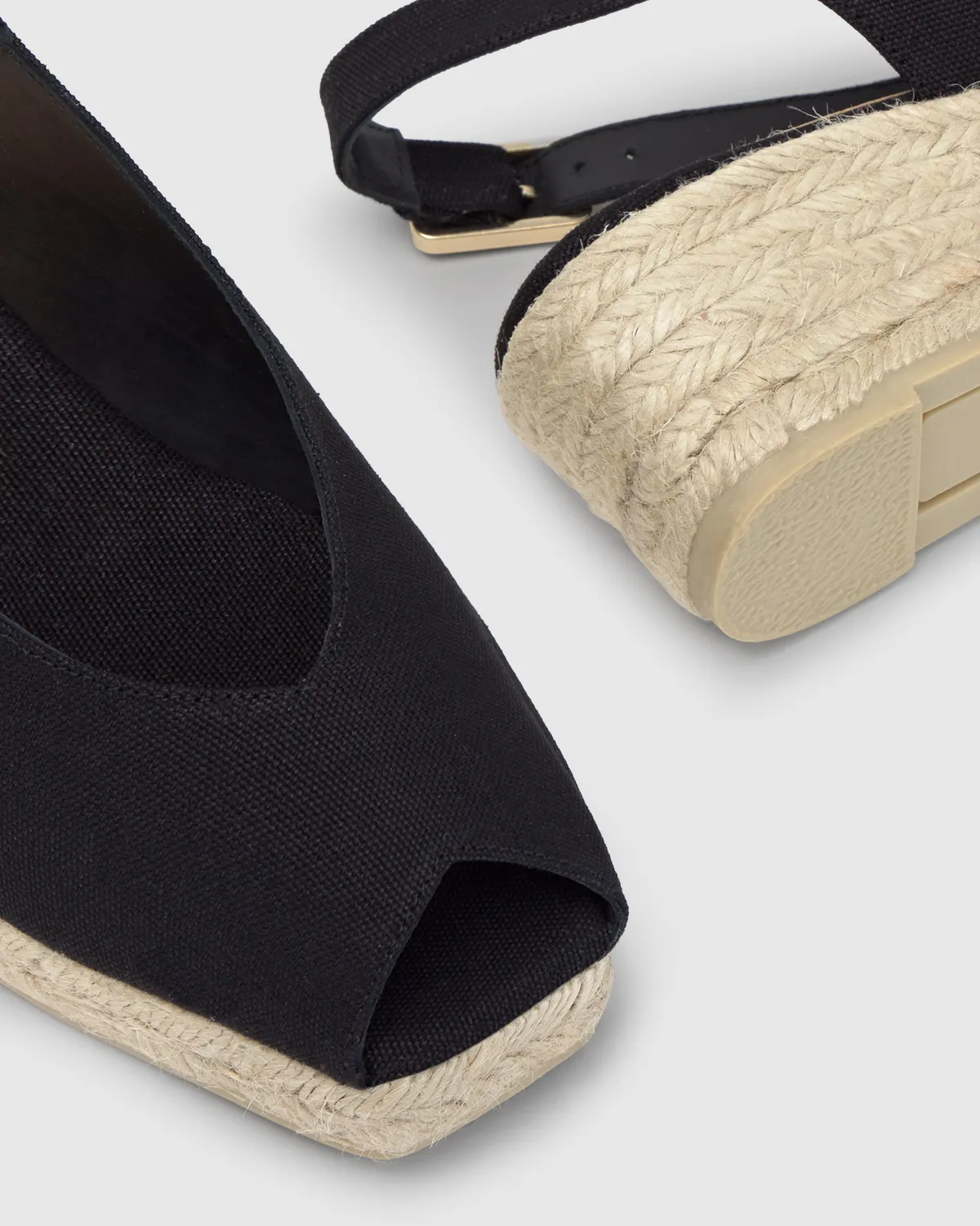Castaner Dosalia 3/001 espadrille zwart peep-toe