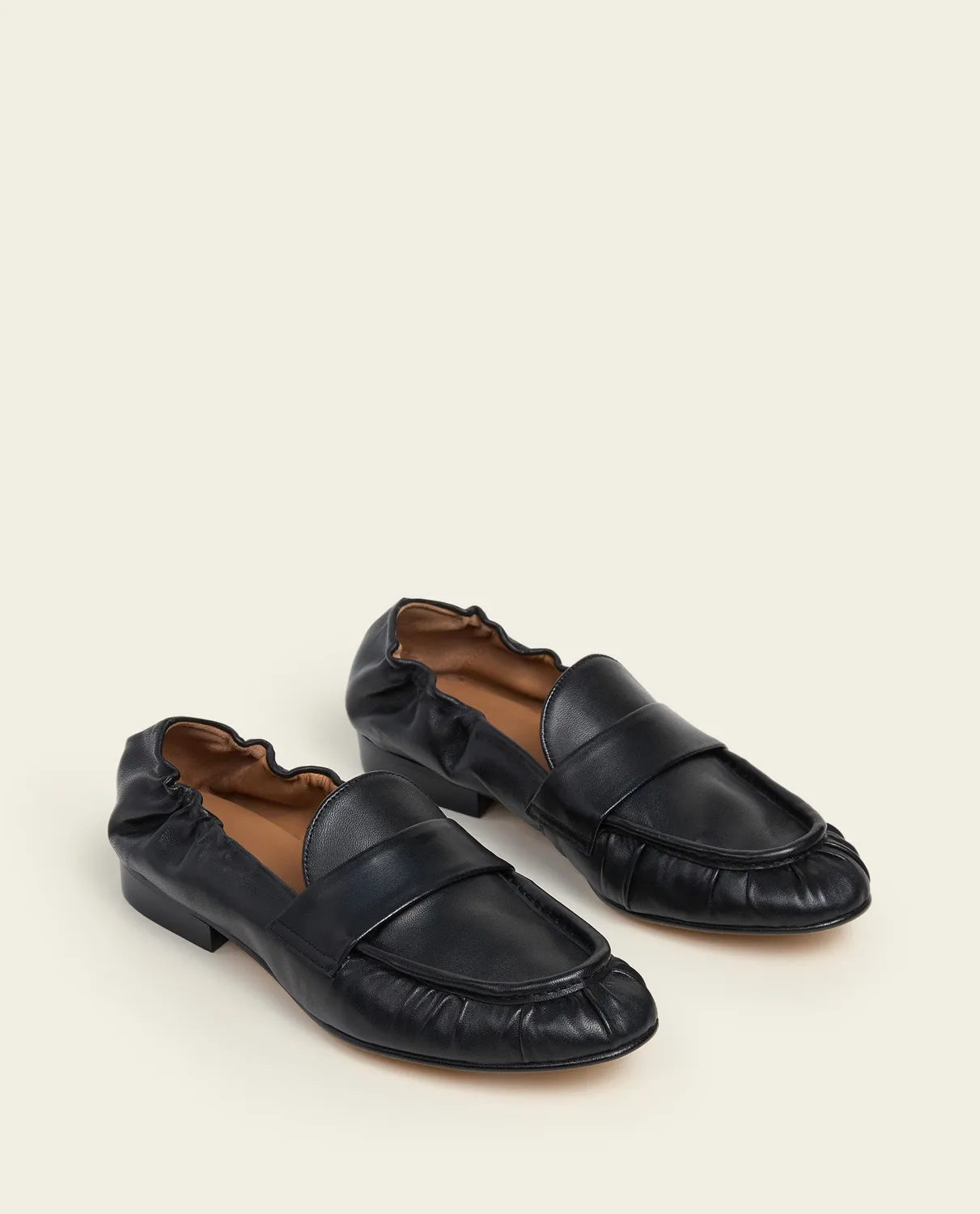 Flattered Samoa Leather Black loafers zwart leer