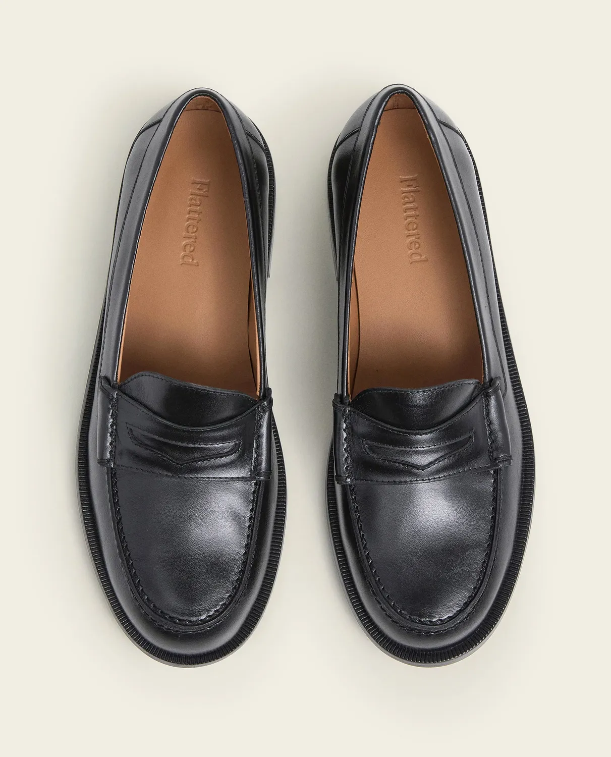 Flattered Sage loafers zwart leer