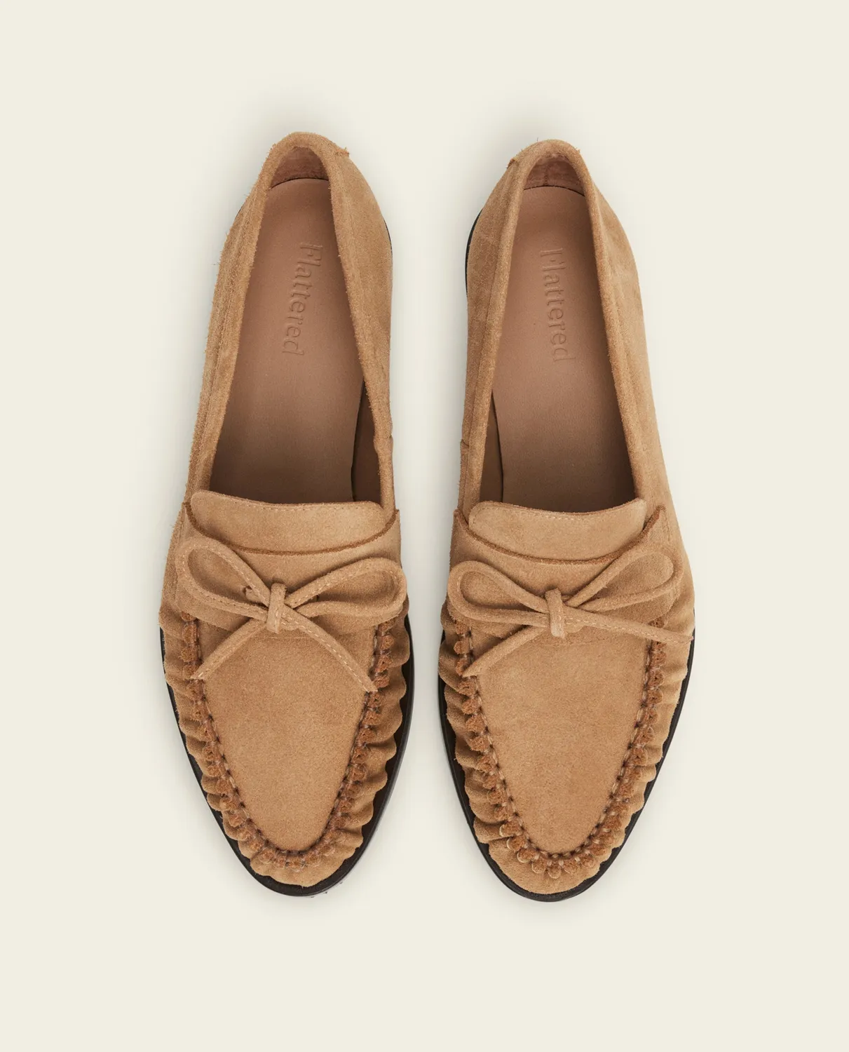 Flattered Dylan Cognac loafers suède