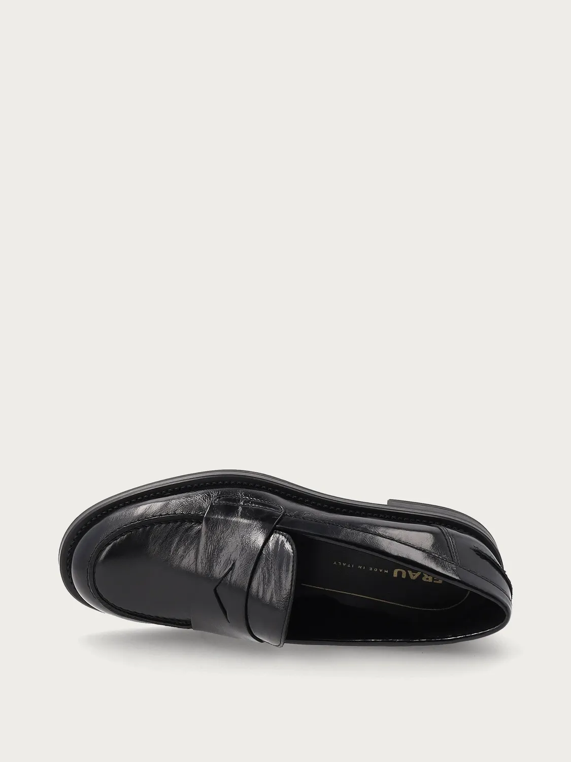 Frau Verona classic loafers zwart gepolijst leer