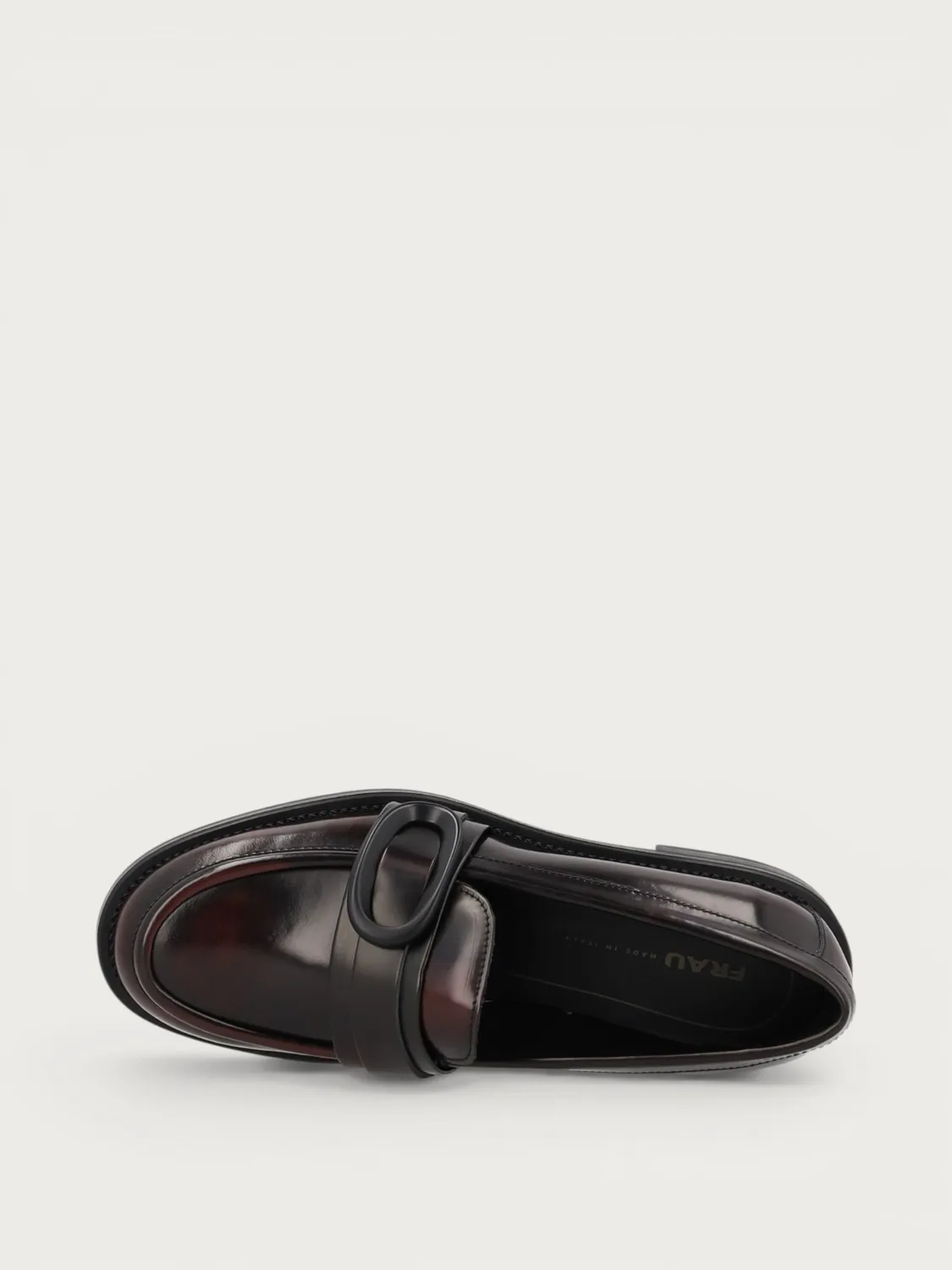 Frau Verona loafers bordeaux leer gesp dames