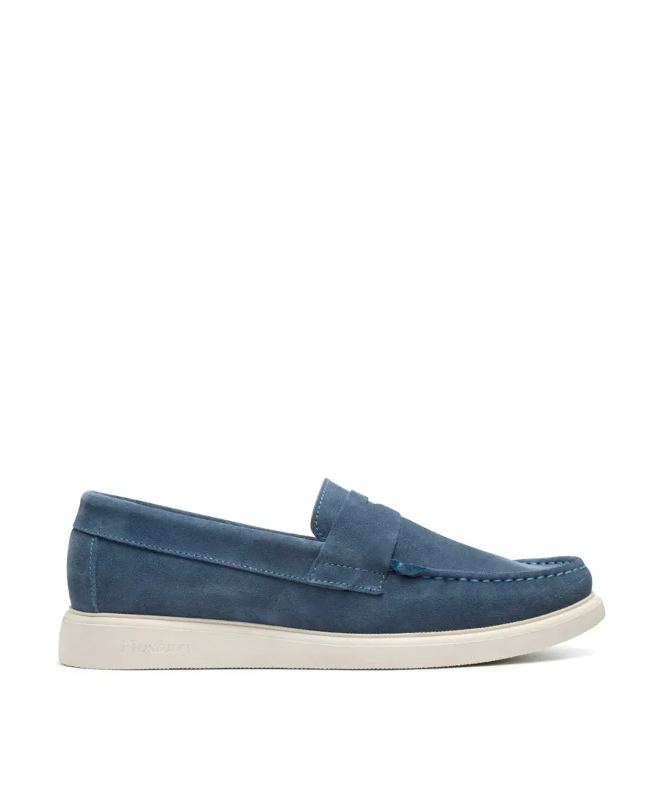 Finsbury Acapulco loafer blauw suède