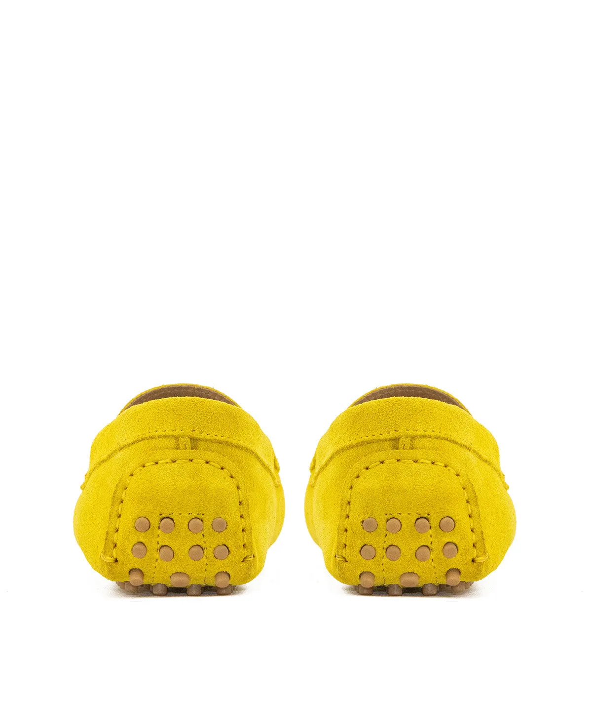 Finsbury Arlequin loafers geel fluweel dames