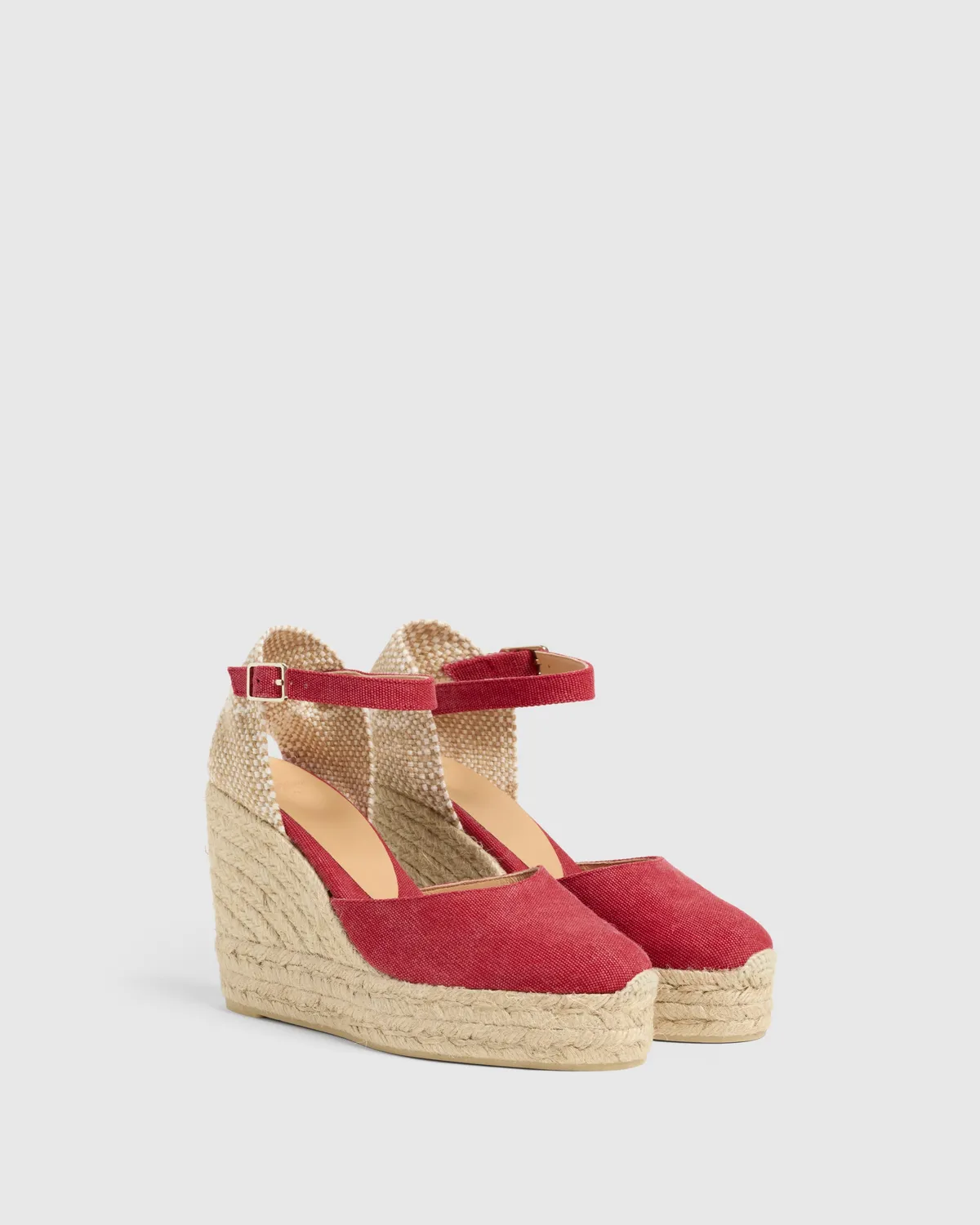 Castaner Carol 8ED/002 espadrilles rood – sleehak 11 cm