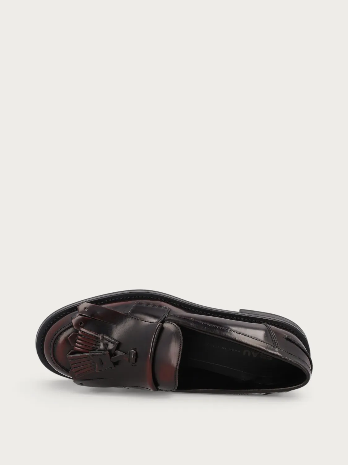 Frau Verona Loafers Bordeaux Leer Franje Dames
