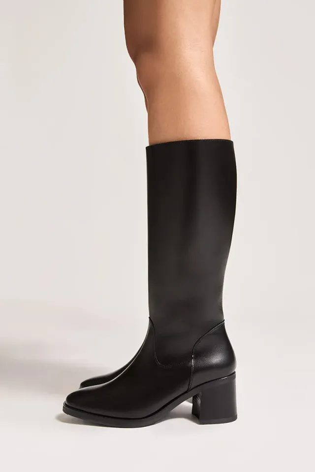 Bryan Stepwise Brigitte Negro laars zwart leer hoge schacht