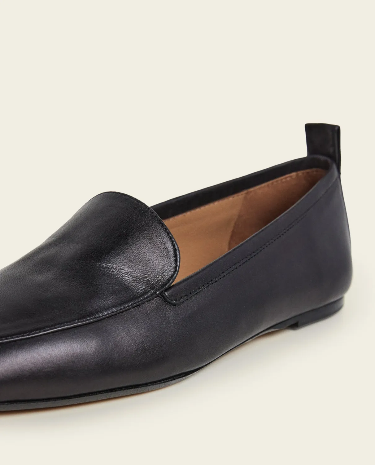 Flattered Cajsa Leather Black loafers zwart leer