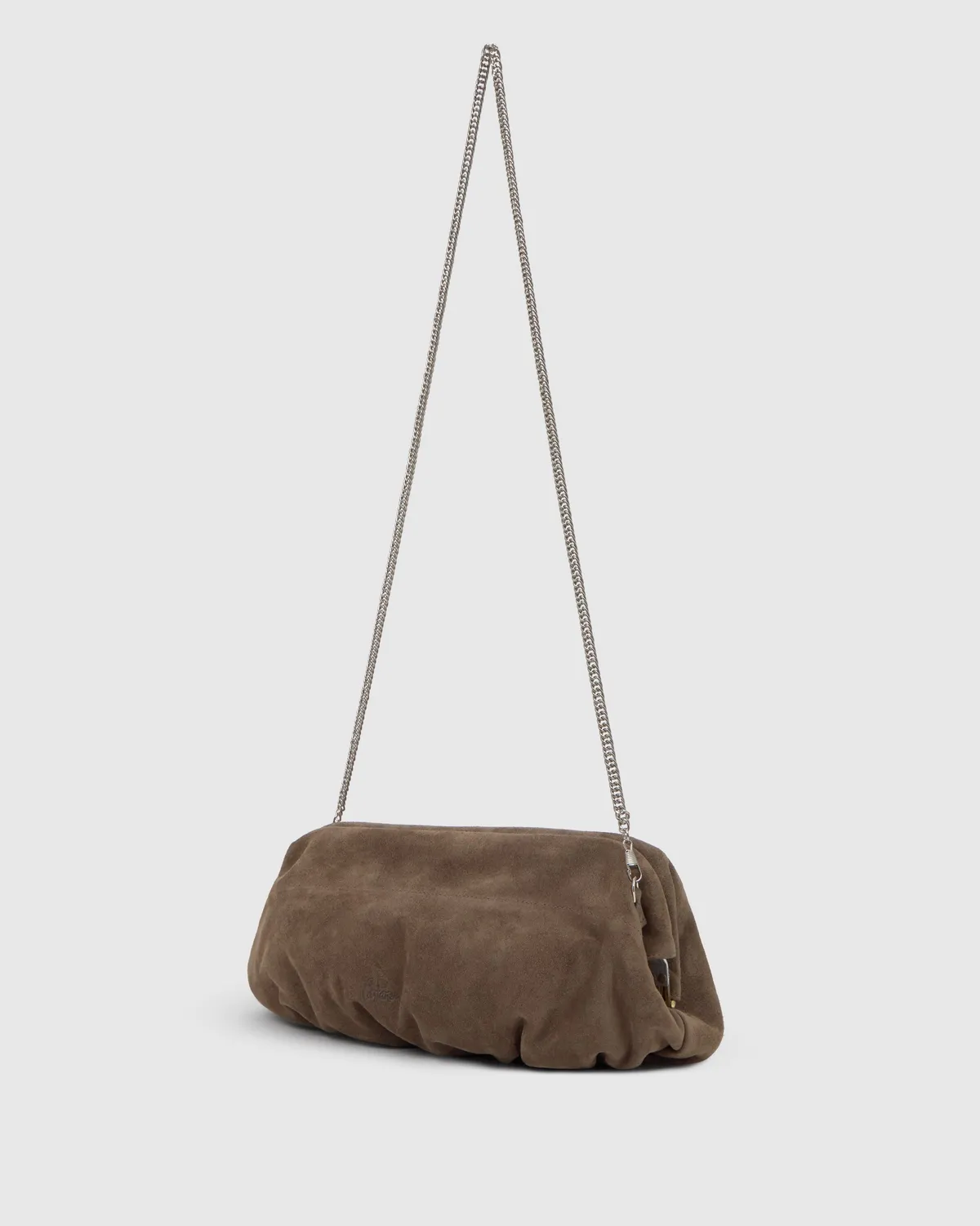 Castaner Big Victoire 186 clutch suède taupe