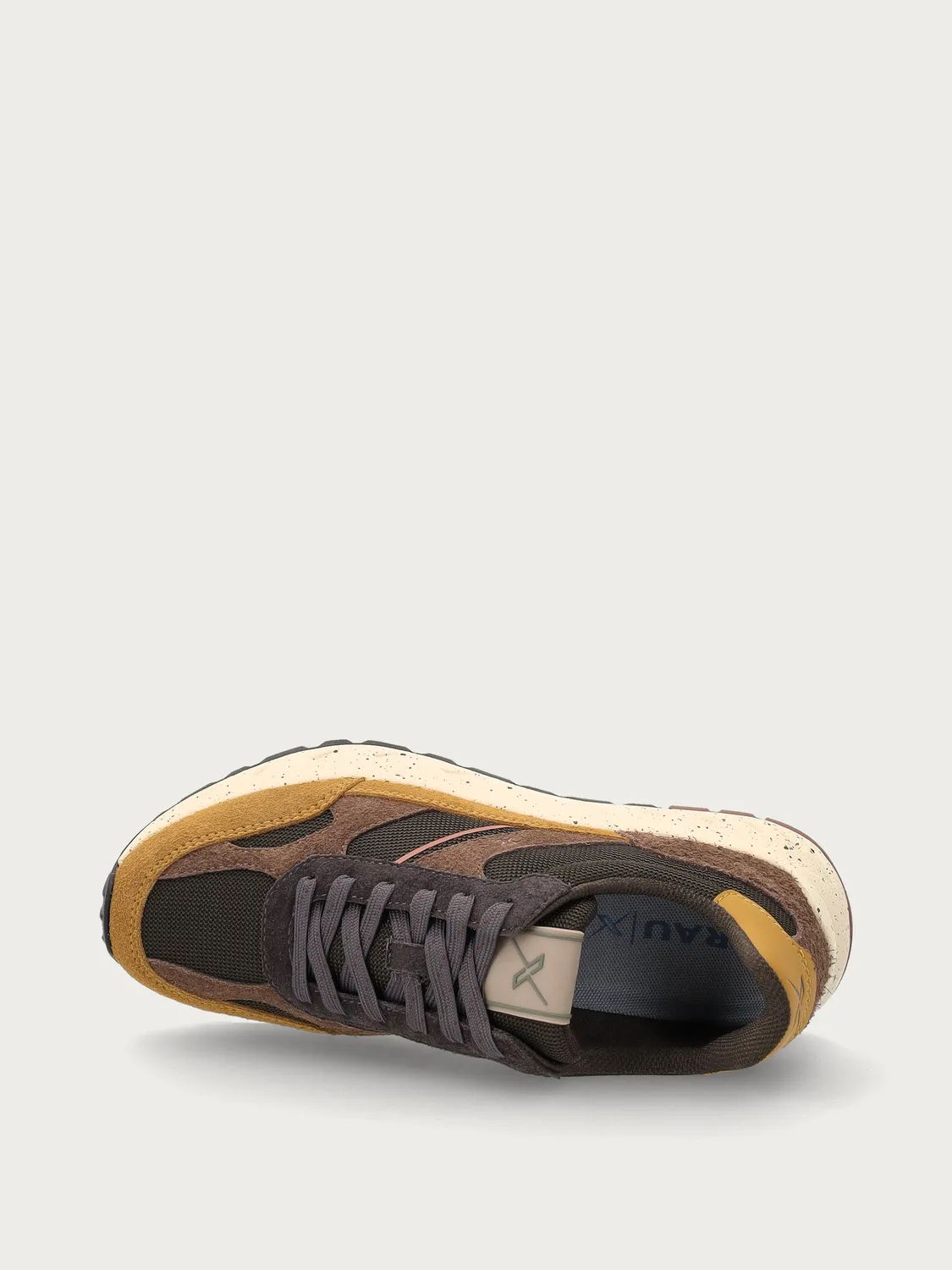 Frau Cross Hybrid sneakers bruin leer Cordura