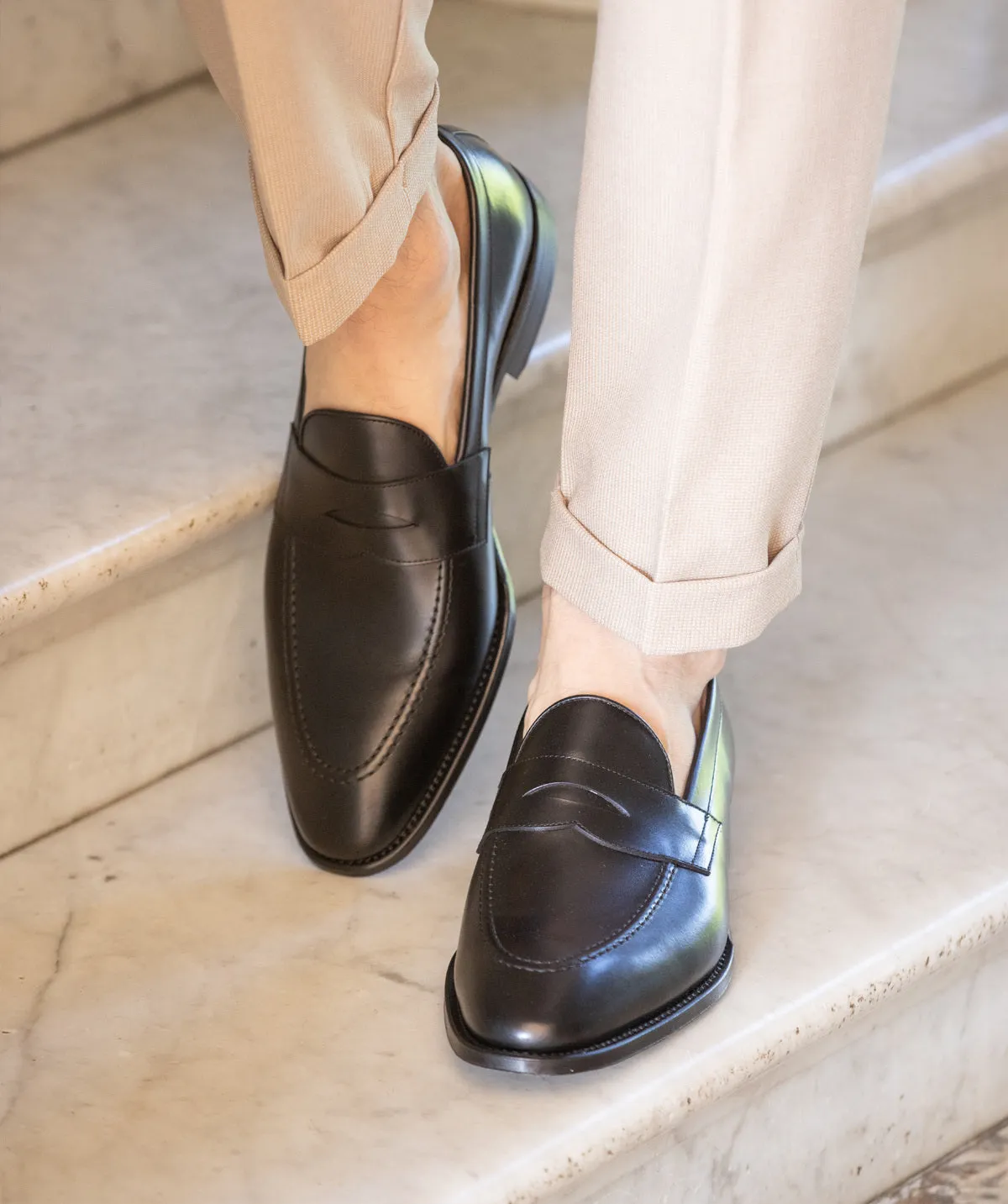 Finsbury Lincoln loafer zwart leer instapper