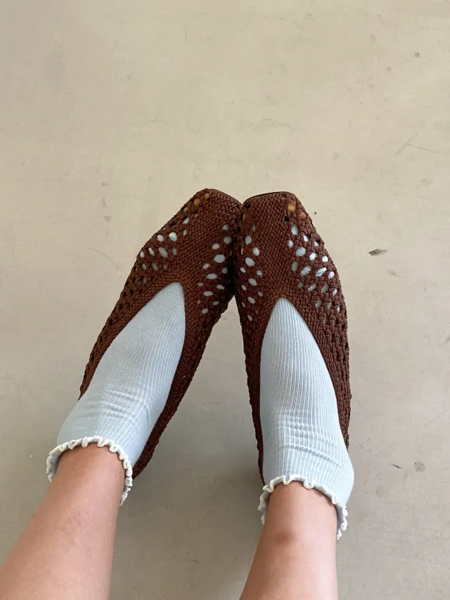 Jutelaune Baby Blue ruffle sokken lichtblauw katoen