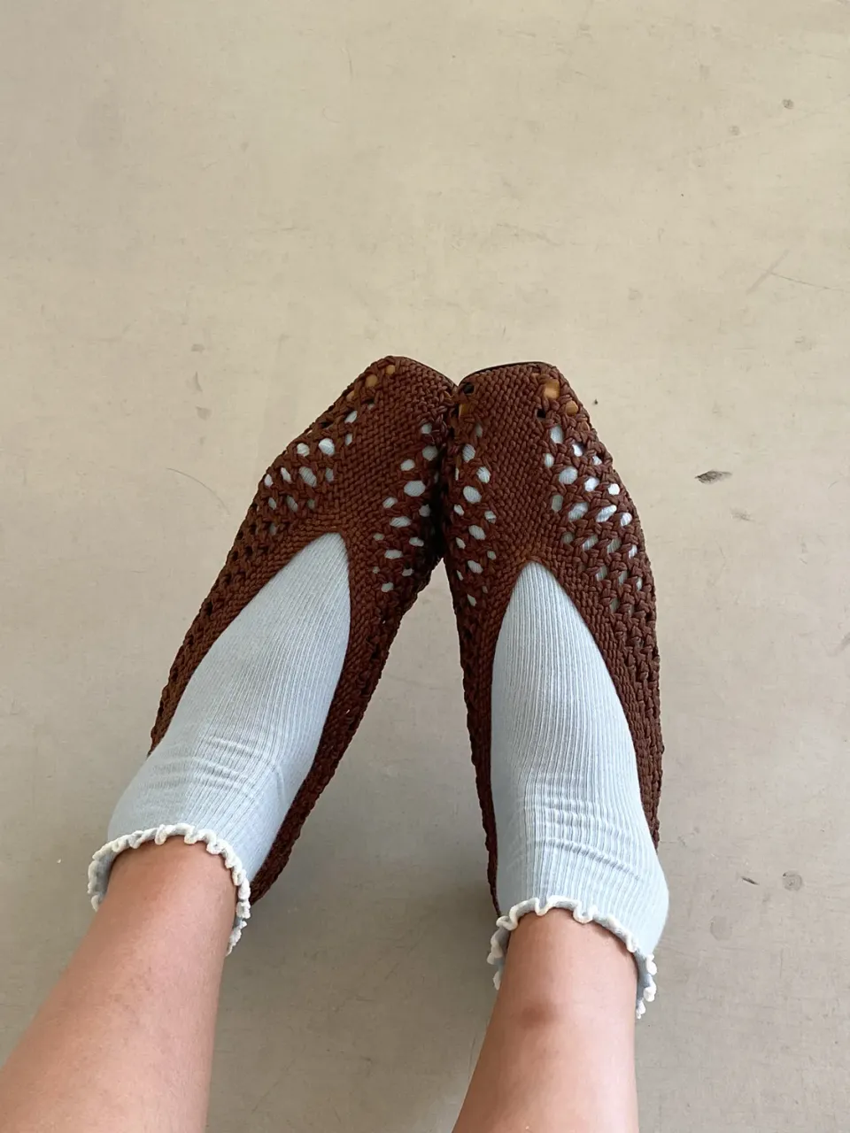 Jutelaune Baby Blue ruffle sokken lichtblauw katoen