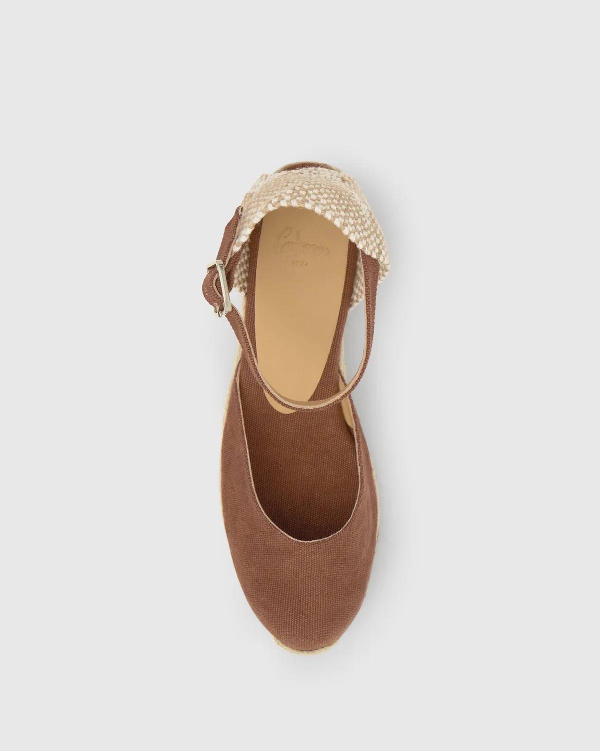 Castaner Carol 3/002 espadrilles pecan katoen 5cm