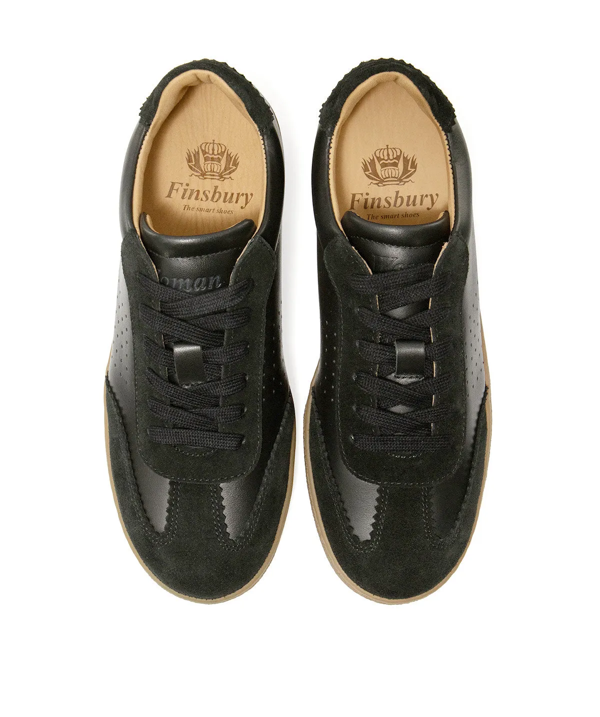 Finsbury Jane Sneakers Zwart Leer
