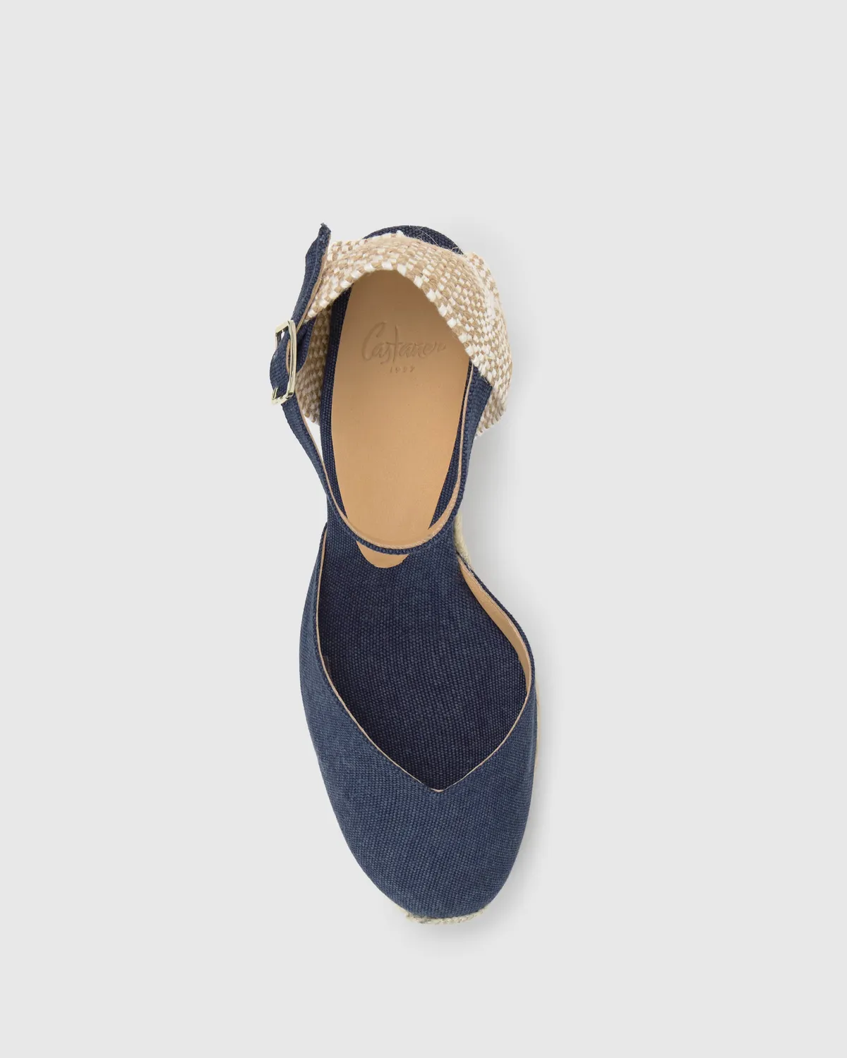 Castaner Chiarita/6/002 espadrille blauw oxford canvas