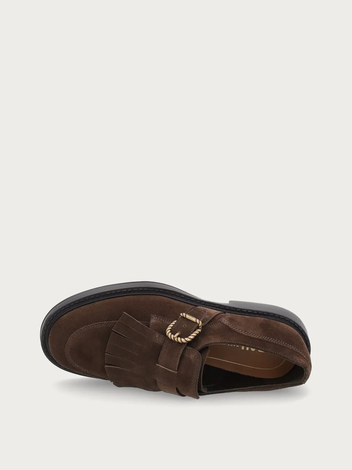 Frau Verona dames veterschoenen bruin suede franje