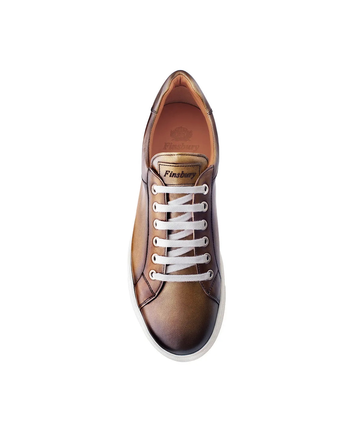 Finsbury Julian sneakers bruin patina 6-oog leer