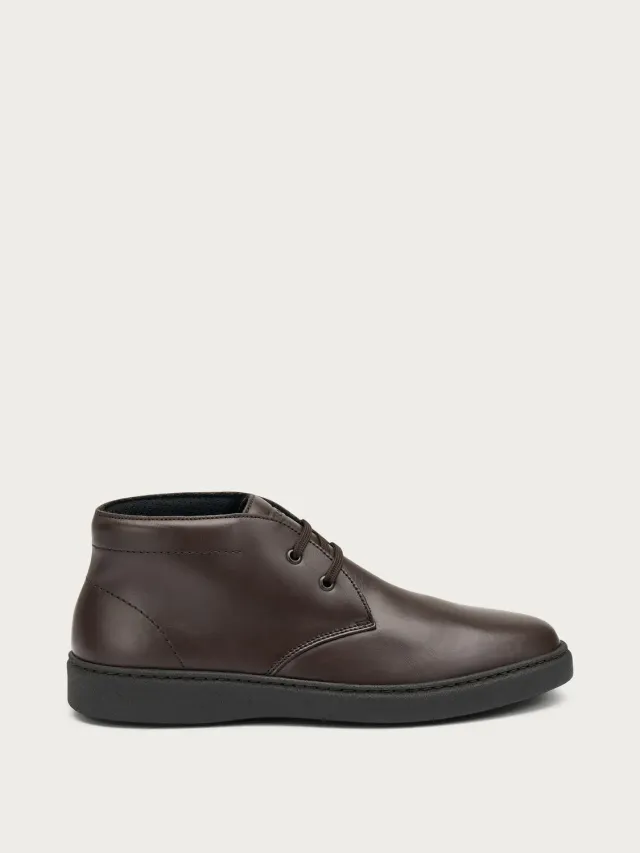 Frau Verona donkerbruine suède veterboots heren
