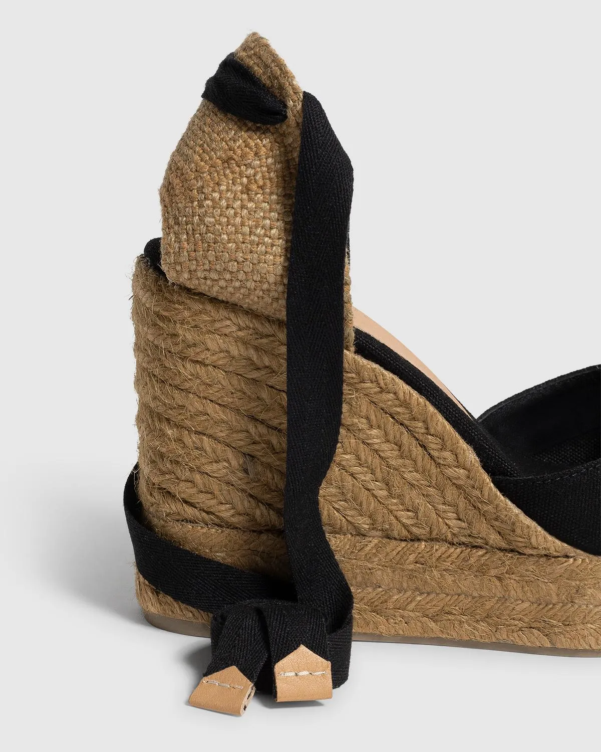 Castaner Carina T/8ED/001 dames espadrilles zwart katoen 11cm