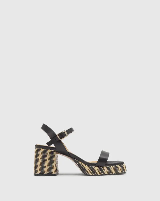 Castaner Voramar/261 sandalen zwart leer 7 cm