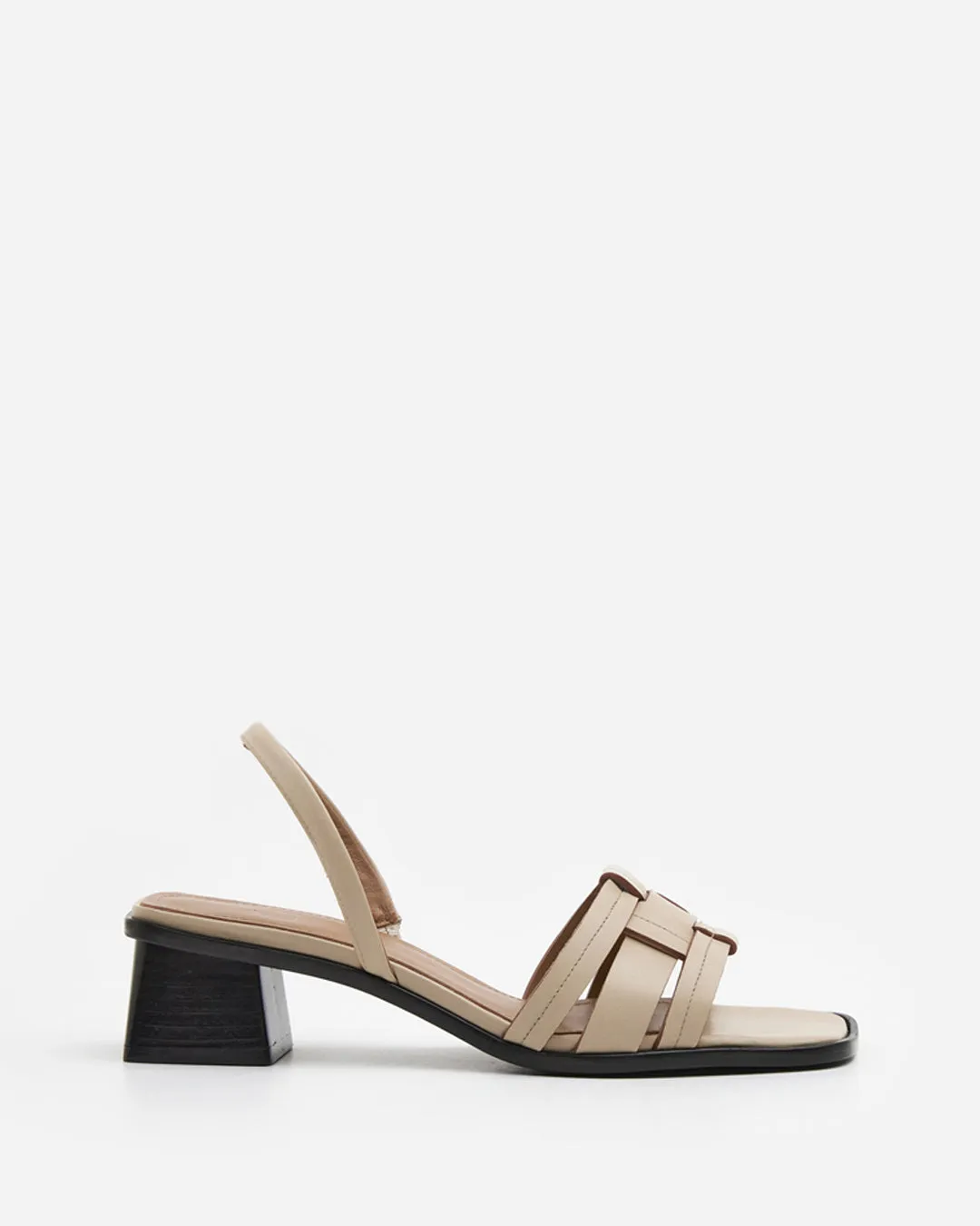 Flattered Freja sandalen crème leer middenhak
