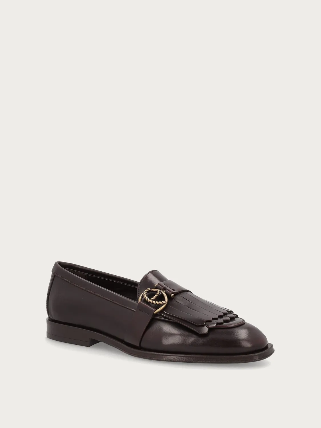 Frau Verona loafers leer bruin fringe dames