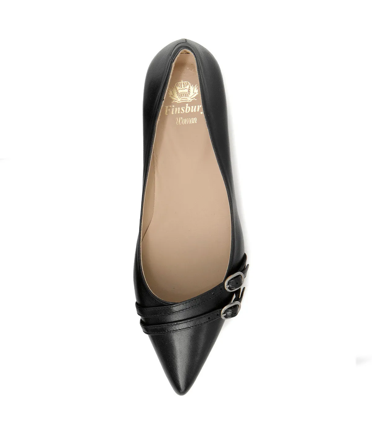 Finsbury Noemie pumps zwart leer bandjes elegante hak