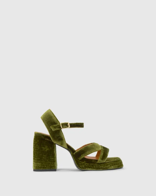 Castaner Vero 311 sandaal jungla fluweel 10cm hak