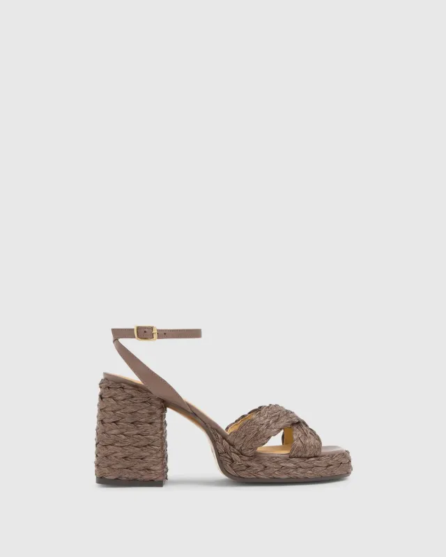 Castaner Valeriette 258 sandaal taupe raffia