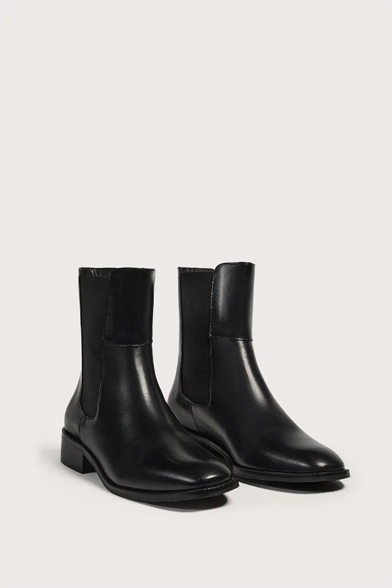 Bryan Stepwise Fleur Chelsea boots zwart leer