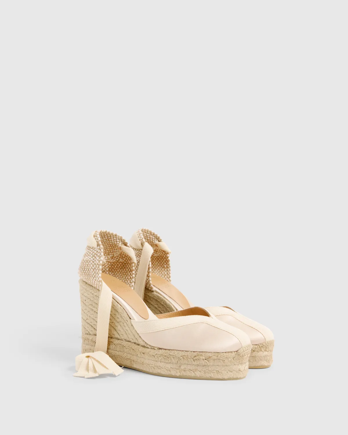 Castaner Carmen 8ED/129 espadrilles champagne satijn