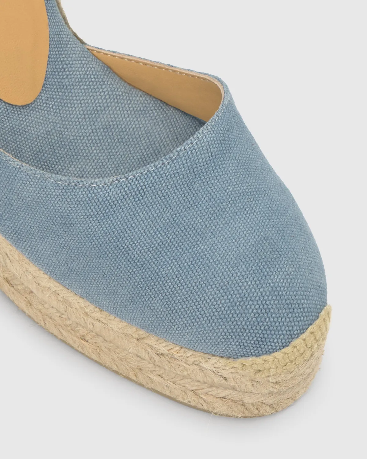 Castaner Carol 8ED/002 espadrilles aqua – sleehak 11 cm