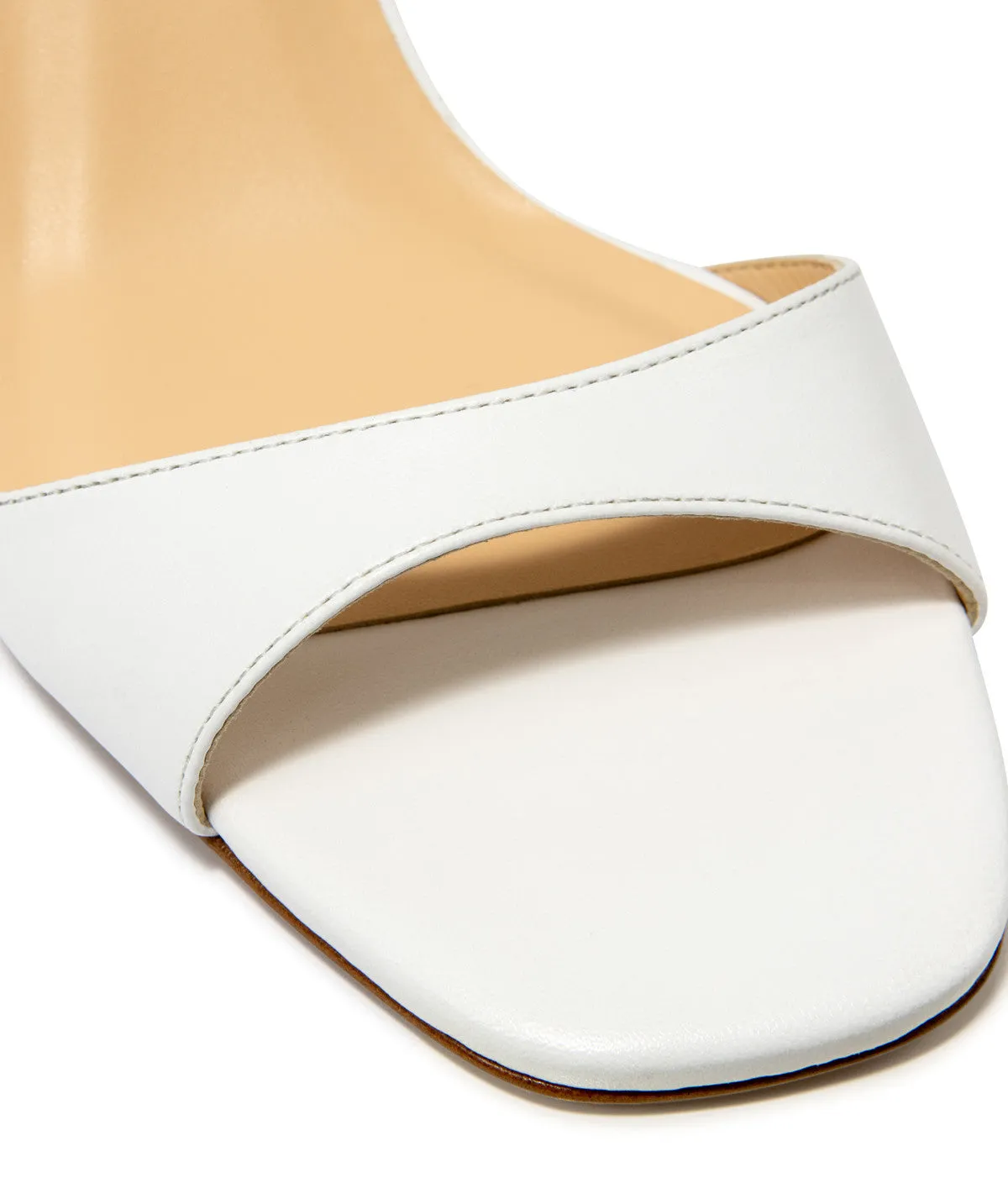 Finsbury Claire witte leren sandaal 6,5 cm hak