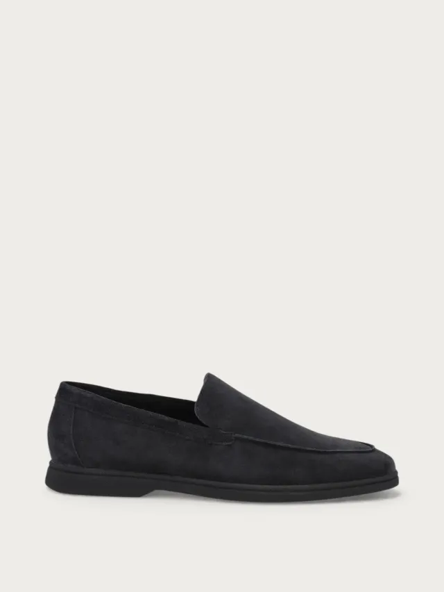 Frau Verona zwarte suède loafers heren