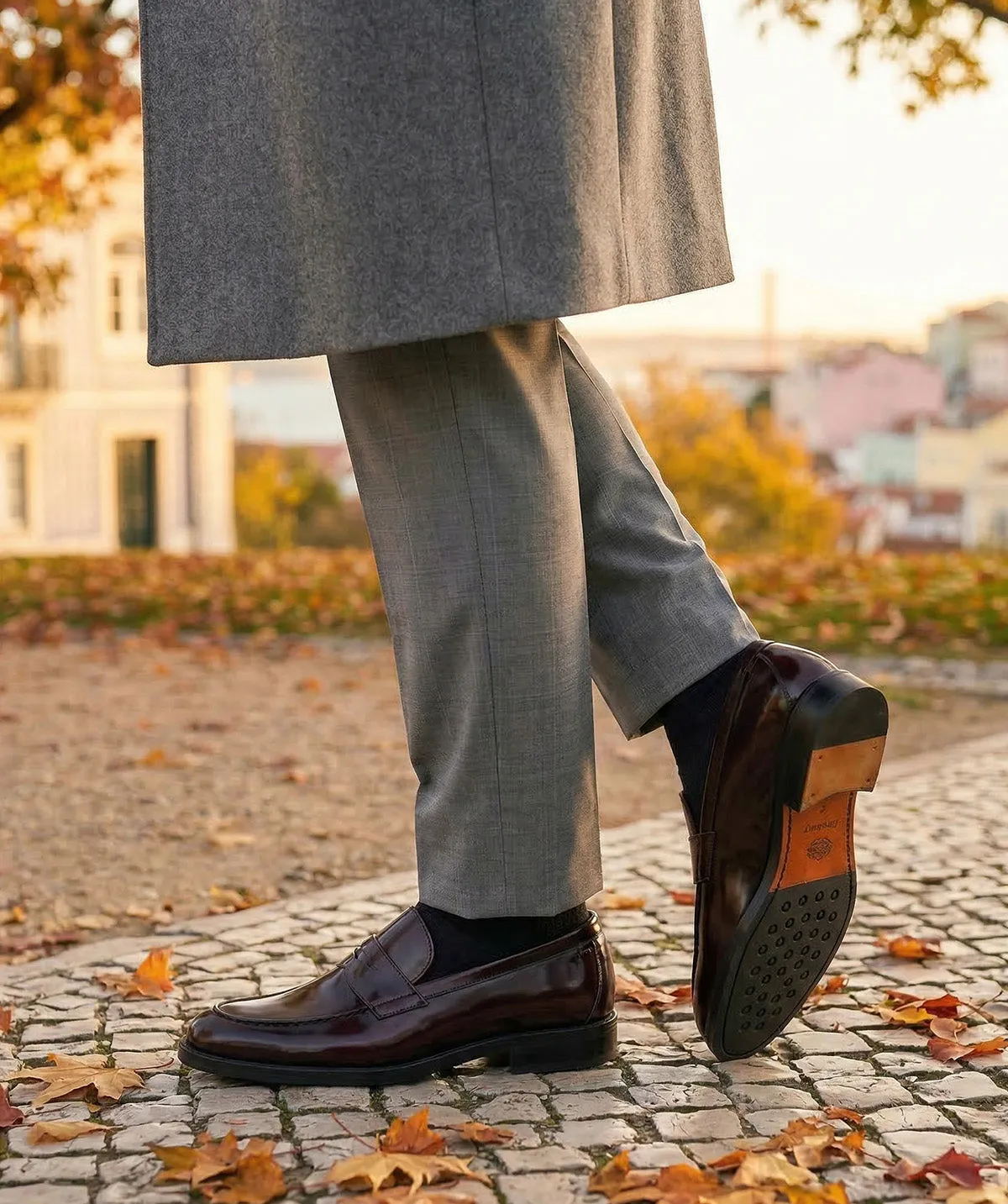 Finsbury Latina Oscar loafers bordeaux gepolijst leer