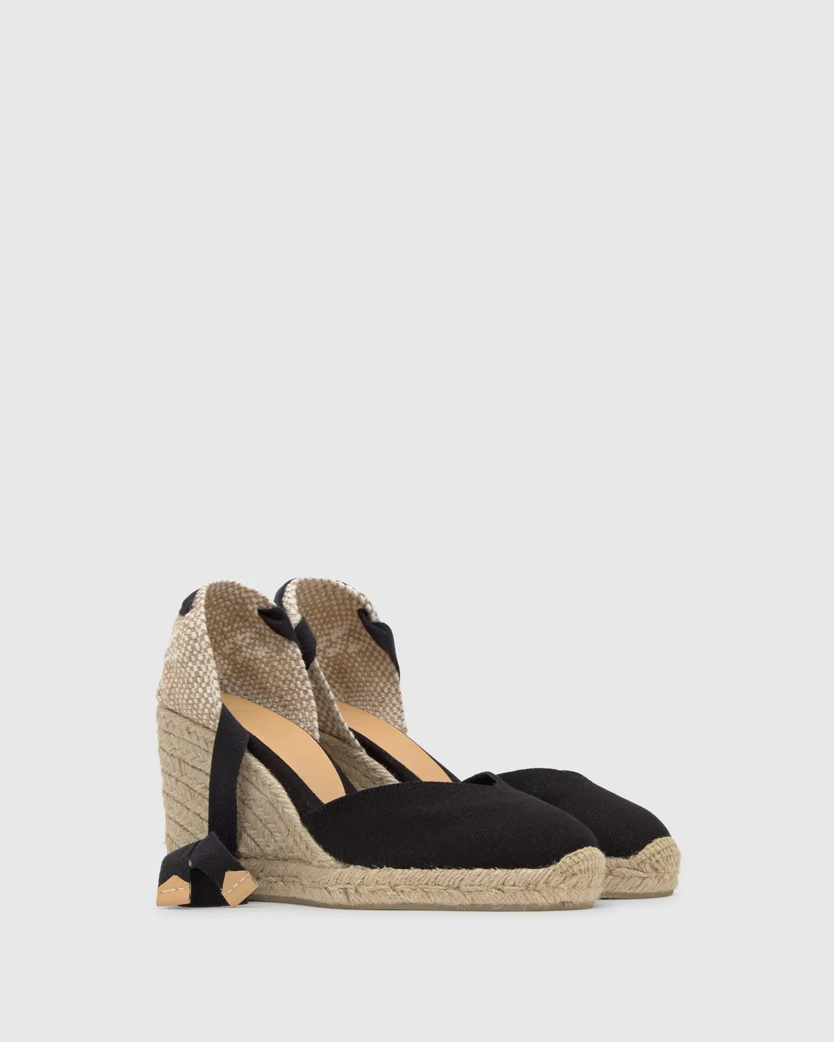 Castaner Chiara 8/001 espadrilles zwart 9 cm sleehak