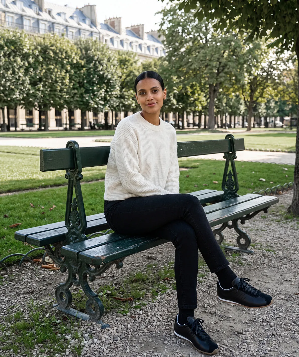 Finsbury Elena sneaker zwart leer dames tennis