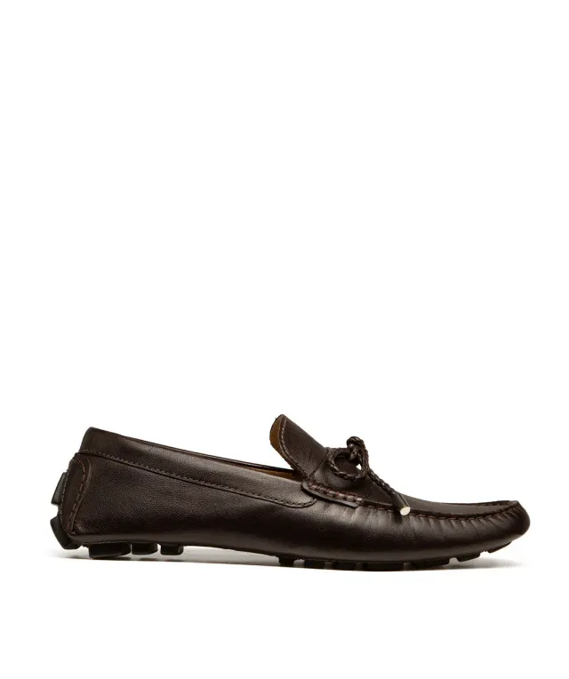Finsbury Marbella loafer bruin generfd leer
