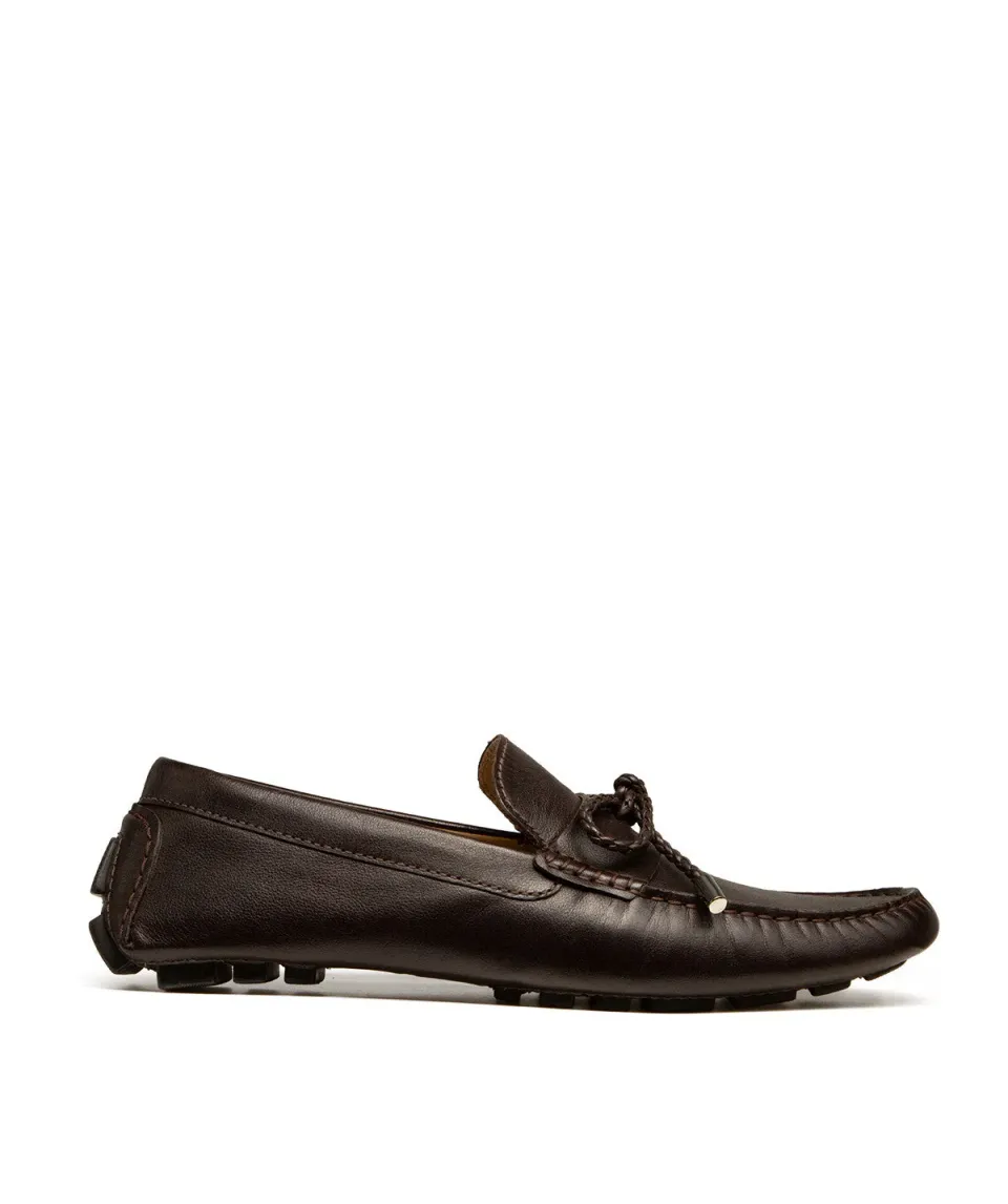Finsbury Marbella loafer bruin generfd leer